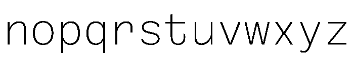 Recursive Mono Casual Static Extra Light Font LOWERCASE