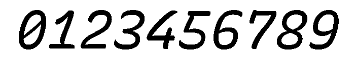 Recursive Mono Casual Static Italic Font OTHER CHARS