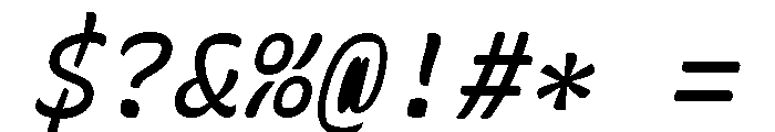Recursive Mono Casual Static Italic Font OTHER CHARS