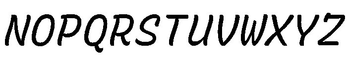 Recursive Mono Casual Static Italic Font UPPERCASE