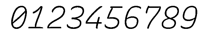 Recursive Mono Casual Static Light Italic Font OTHER CHARS