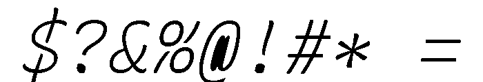 Recursive Mono Casual Static Light Italic Font OTHER CHARS