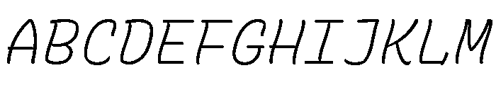 Recursive Mono Casual Static Light Italic Font UPPERCASE
