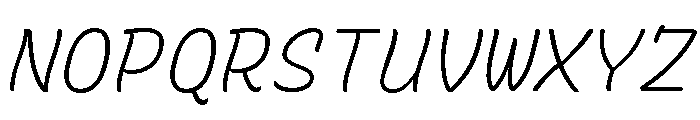 Recursive Mono Casual Static Light Italic Font UPPERCASE