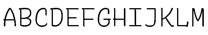Recursive Mono Casual Static Light Font UPPERCASE