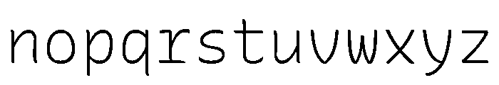 Recursive Mono Casual Static Light Font LOWERCASE