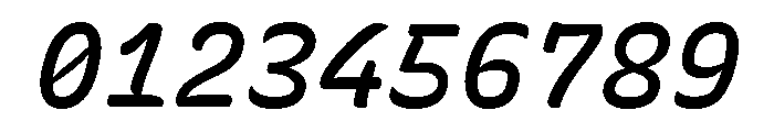 Recursive Mono Casual Static Medium Italic Font OTHER CHARS