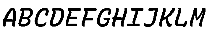 Recursive Mono Casual Static Medium Italic Font UPPERCASE