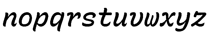 Recursive Mono Casual Static Medium Italic Font LOWERCASE