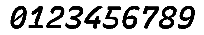 Recursive Mono Casual Static SemiBold Italic Font OTHER CHARS
