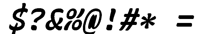 Recursive Mono Casual Static SemiBold Italic Font OTHER CHARS