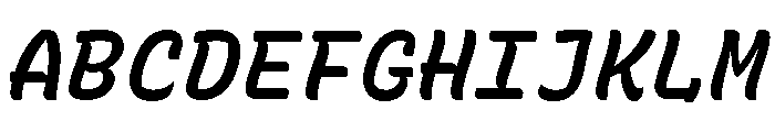 Recursive Mono Casual Static SemiBold Italic Font UPPERCASE