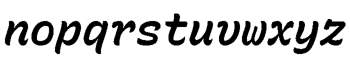 Recursive Mono Casual Static SemiBold Italic Font LOWERCASE