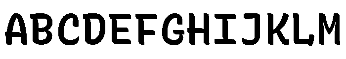 Recursive Mono Casual Static SemiBold Font UPPERCASE