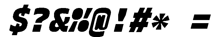 Recursive Mono Linear Static Black Italic Font OTHER CHARS