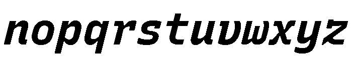 Recursive Mono Linear Static Bold Italic Font LOWERCASE