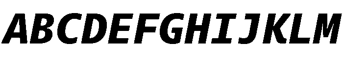Recursive Mono Linear Static Extra Bold Italic Font UPPERCASE