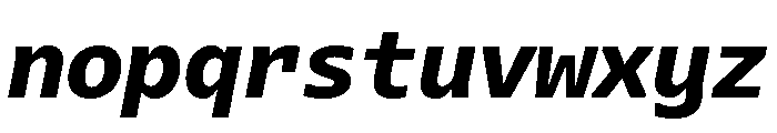 Recursive Mono Linear Static Extra Bold Italic Font LOWERCASE