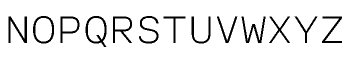Recursive Mono Linear Static Extra Light Font UPPERCASE