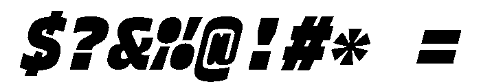Recursive Mono Linear Static ExtraBlack Italic Font OTHER CHARS