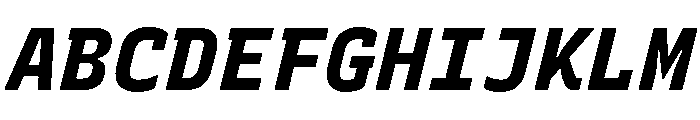 Recursive Mono Linear Static ExtraBold Italic Font UPPERCASE