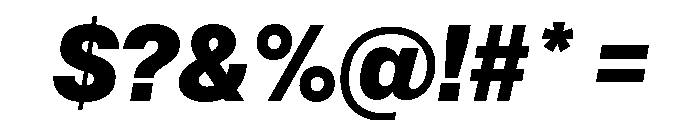 Recursive Mono Linear Static Heavy Italic Font OTHER CHARS