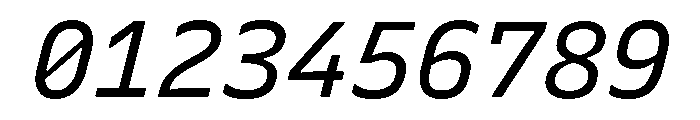 Recursive Mono Linear Static Italic Font OTHER CHARS