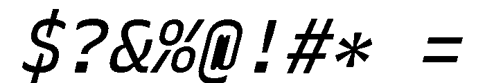 Recursive Mono Linear Static Italic Font OTHER CHARS