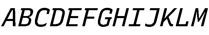 Recursive Mono Linear Static Italic Font UPPERCASE