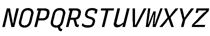 Recursive Mono Linear Static Italic Font UPPERCASE