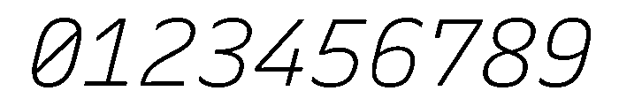 Recursive Mono Linear Static Light Italic Font OTHER CHARS
