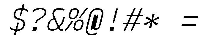 Recursive Mono Linear Static Light Italic Font OTHER CHARS