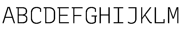 Recursive Mono Linear Static Light Font UPPERCASE