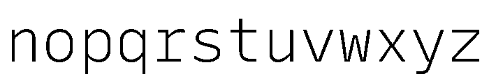 Recursive Mono Linear Static Light Font LOWERCASE