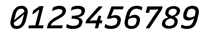 Recursive Mono Linear Static Medium Italic Font OTHER CHARS