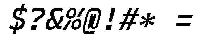 Recursive Mono Linear Static Medium Italic Font OTHER CHARS