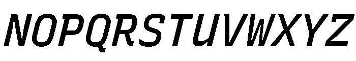 Recursive Mono Linear Static Medium Italic Font UPPERCASE