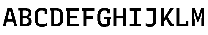 Recursive Mono Linear Static Medium Font UPPERCASE