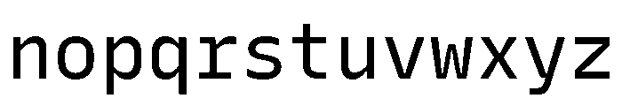 Recursive Mono Linear Static Regular Font LOWERCASE