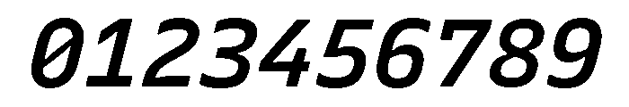 Recursive Mono Linear Static SemiBold Italic Font OTHER CHARS