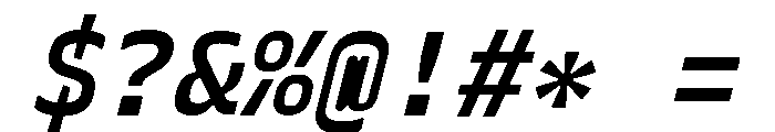 Recursive Mono Linear Static SemiBold Italic Font OTHER CHARS