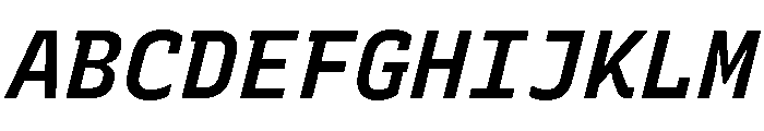 Recursive Mono Linear Static SemiBold Italic Font UPPERCASE