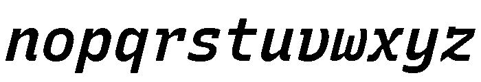 Recursive Mono Linear Static SemiBold Italic Font LOWERCASE