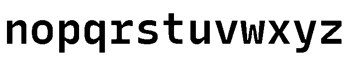 Recursive Mono Linear Static SemiBold Font LOWERCASE