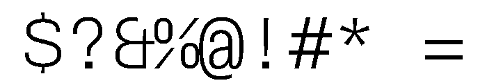 Recursive Mono Linear Static Thin Font OTHER CHARS