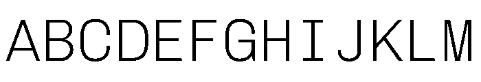 Recursive Mono Linear Static Thin Font UPPERCASE