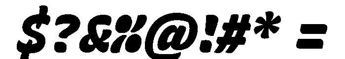 Recursive Sans Casual Static Black Italic Font OTHER CHARS