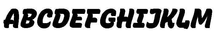 Recursive Sans Casual Static Black Italic Font UPPERCASE