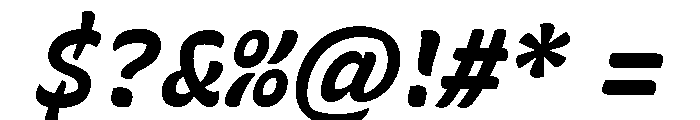 Recursive Sans Casual Static Bold Italic Font OTHER CHARS