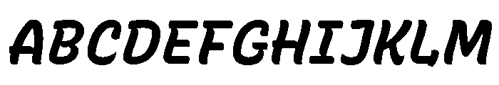 Recursive Sans Casual Static Bold Italic Font UPPERCASE